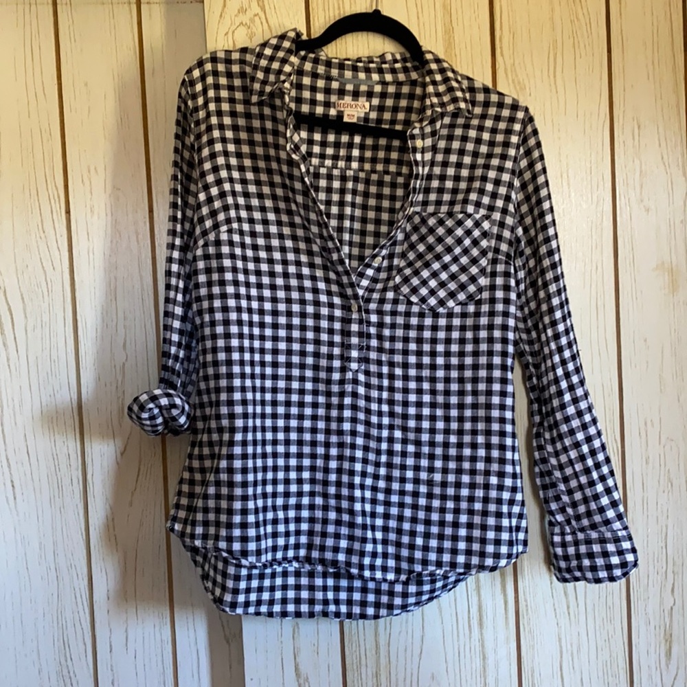 1/2 button up flannel
